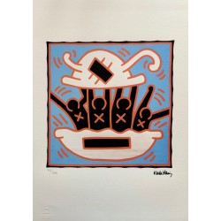 Keith Haring Lithograph Offset 199 Ex. Numbered 29.7 x 42 cm Signature Certificate