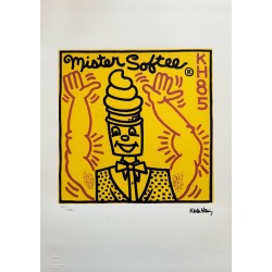 Keith Haring Lithograph Offset 199 Ex. Numbered 29.7 x 42 cm Signature Certificate