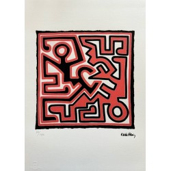 Keith Haring Lithograph Offset 199 Ex. Numbered 29.7 x 42 cm Signature Certificate