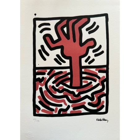 Keith Haring Lithograph Offset 199 Ex. Numbered 29.7 x 42 cm Signature Certificate