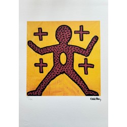 Keith Haring Lithograph Offset 199 Ex. Numbered 29.7 x 42 cm Signature Certificate