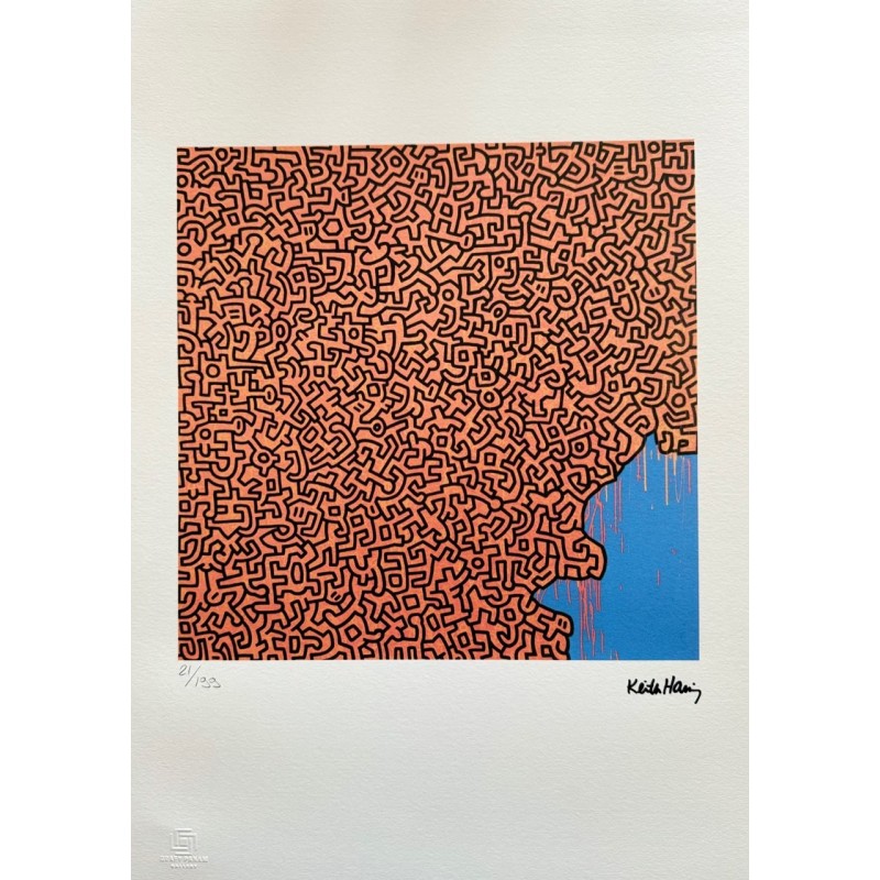 Keith Haring Lithograph Offset 199 Ex. Numbered 29.7 x 42 cm Signature Certificate