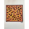 Keith Haring Lithograph Offset 199 Ex. Numbered 29.7 x 42 cm Signature Certificate