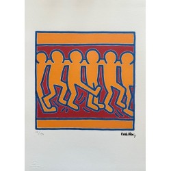 Keith Haring Lithograph Offset 199 Ex. Numbered 29.7 x 42 cm Signature Certificate