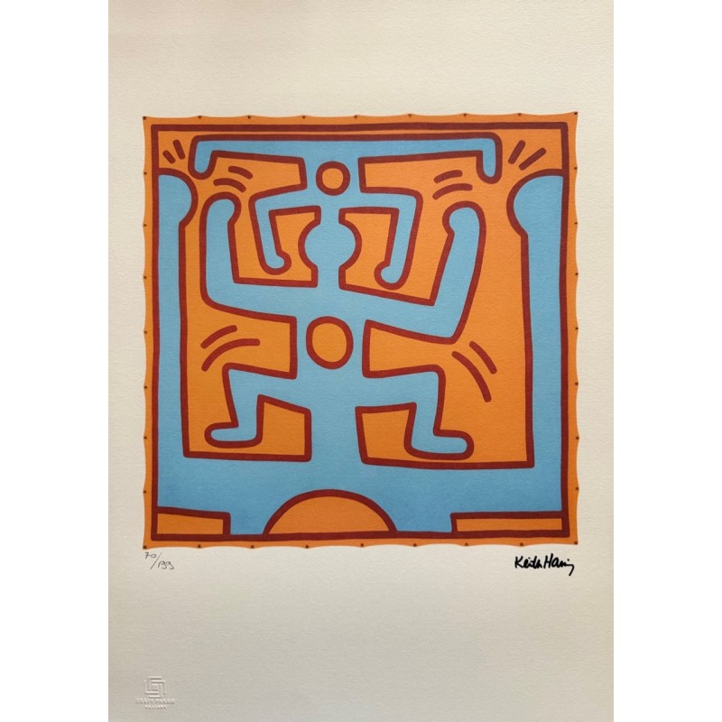 Keith Haring Lithograph Offset 199 Ex. Numbered 29.7 x 42 cm Signature Certificate