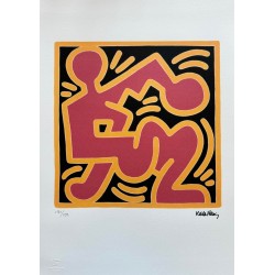 Keith Haring Lithograph Offset 199 Ex. Numbered 29.7 x 42 cm Signature Certificate