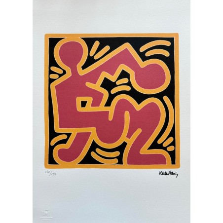 Keith Haring Lithograph Offset 199 Ex. Numbered 29.7 x 42 cm Signature Certificate