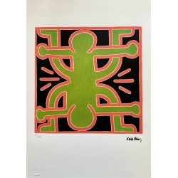 Keith Haring Lithograph Offset 199 Ex. Numbered 29.7 x 42 cm Signature Certificate