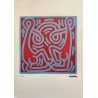 Keith Haring Lithograph Offset 199 Ex. Numbered 29.7 x 42 cm Signature Certificate