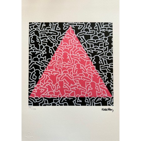 Keith Haring Lithograph Offset 199 Ex. Numbered 29.7 x 42 cm Signature Certificate