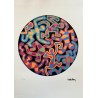 Keith Haring Lithograph Offset 199 Ex. Numbered 29.7 x 42 cm Signature Certificate