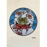 Keith Haring Lithograph Offset 199 Ex. Numbered 29.7 x 42 cm Signature Certificate