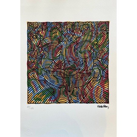 Keith Haring Lithograph Offset 199 Ex. Numbered 29.7 x 42 cm Signature Certificate