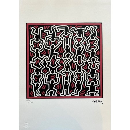 Keith Haring Lithograph Offset 199 Ex. Numbered 29.7 x 42 cm Signature Certificate