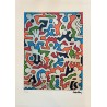 Keith Haring Lithograph Offset 199 Ex. Numbered 29.7 x 42 cm Signature Certificate