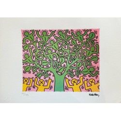 Keith Haring Lithograph Offset 199 Ex. Numbered 29.7 x 42 cm Signature Certificate