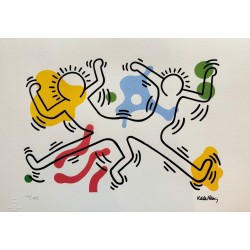 Keith Haring Lithograph Offset 199 Ex. Numbered 29.7 x 42 cm Signature Certificate