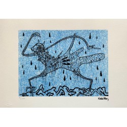 Keith Haring Lithograph Offset 199 Ex. Numbered 29.7 x 42 cm Signature Certificate