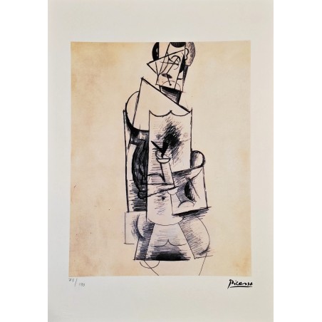 Pablo Picasso Lithograph Offset 199 Ex. Numbered 29.7 x 42 cm Signature Certificate