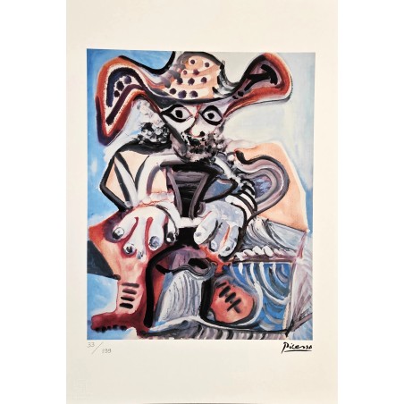 Pablo Picasso Lithograph Offset 199 Ex. Numbered 29.7 x 42 cm Signature Certificate