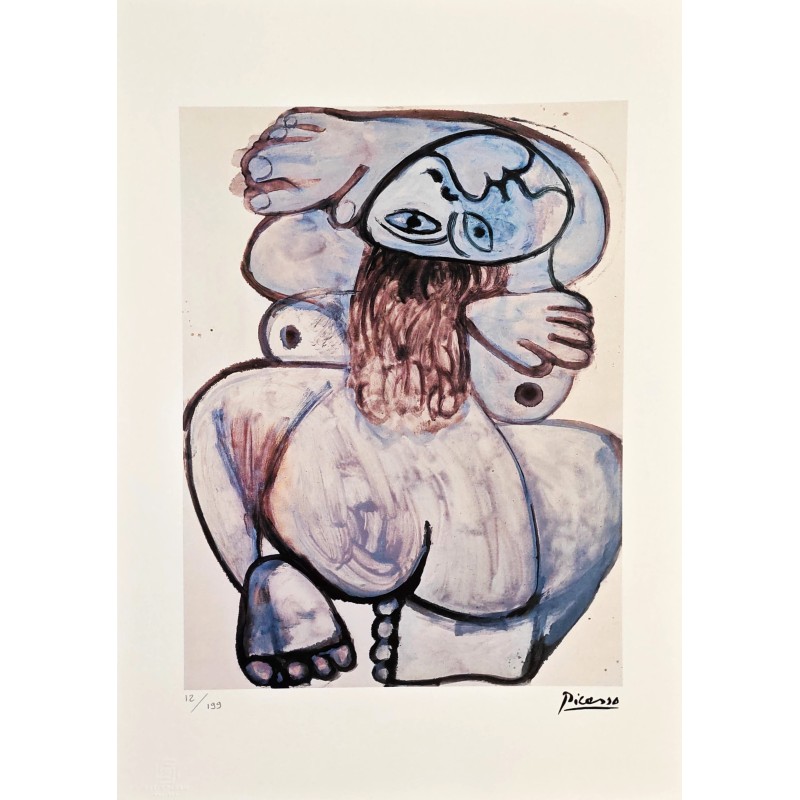 Pablo Picasso Lithograph Offset 199 Ex. Numbered 29.7 x 42 cm Signature Certificate