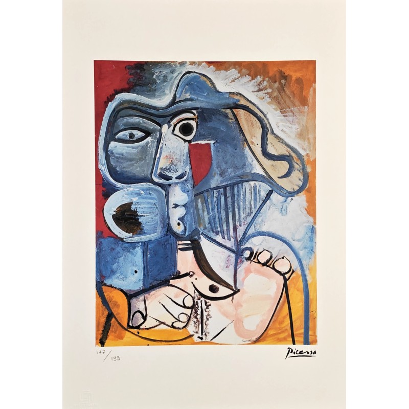 Pablo Picasso Lithograph Offset 199 Ex. Numbered 29.7 x 42 cm Signature Certificate