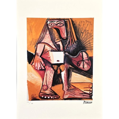 Pablo Picasso Lithograph Offset 199 Ex. Numbered 29.7 x 42 cm Signature Certificate