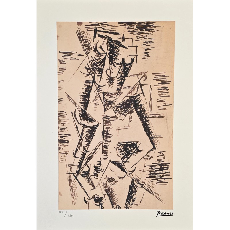 Pablo Picasso Lithograph Offset 199 Ex. Numbered 29.7 x 42 cm Signature Certificate