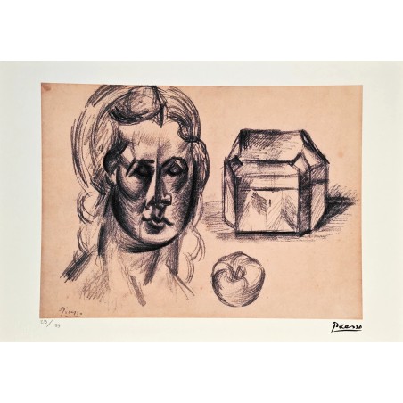 Pablo Picasso Lithograph Offset 199 Ex. Numbered 29.7 x 42 cm Signature Certificate