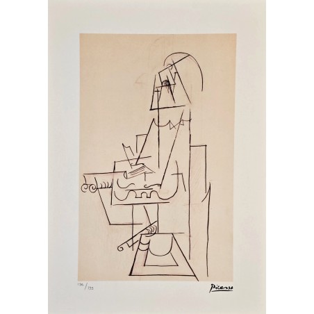 Pablo Picasso Lithograph Offset 199 Ex. Numbered 29.7 x 42 cm Signature Certificate