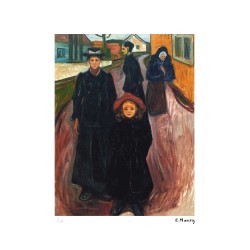 Edvard Munch Lithograph Offset 199 Ex. Numbered 29.7 x 42 cm Signature Certificate