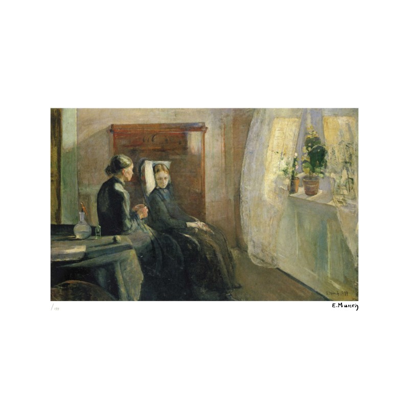 Edvard Munch Lithograph Offset 199 Ex. Numbered 29.7 x 42 cm Signature Certificate