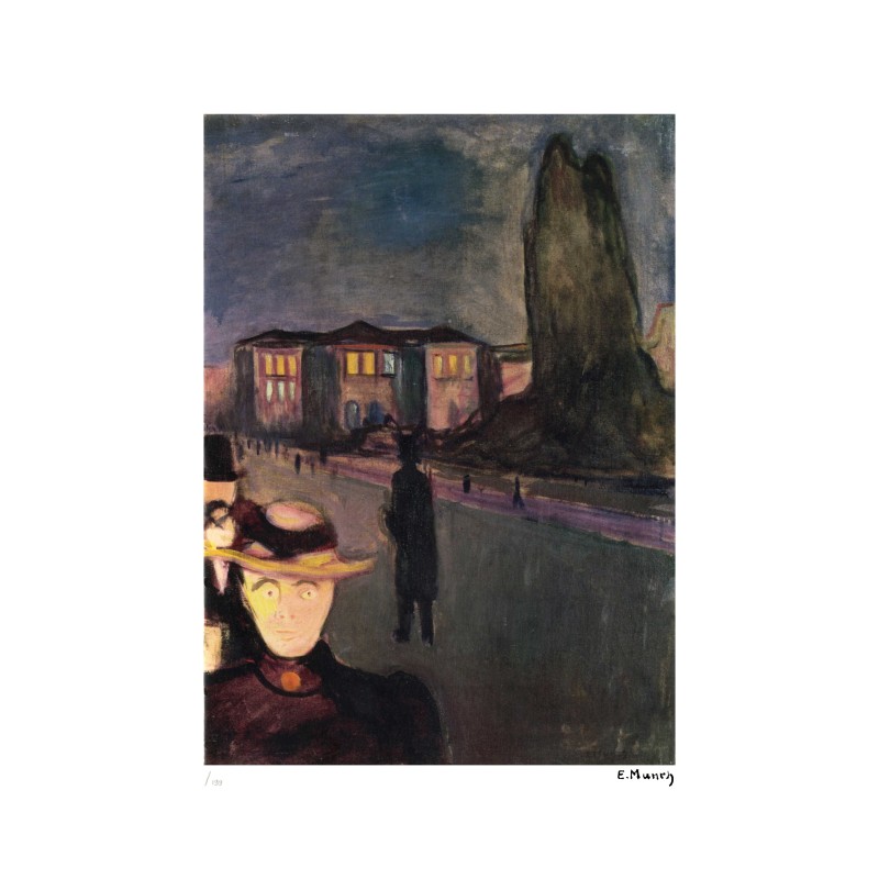 Edvard Munch Lithograph Offset 199 Ex. Numbered 29.7 x 42 cm Signature Certificate