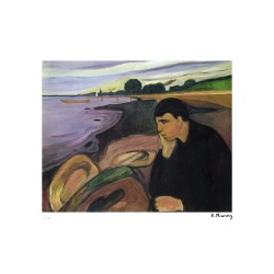 Edvard Munch Lithograph Offset 199 Ex. Numbered 29.7 x 42 cm Signature Certificate