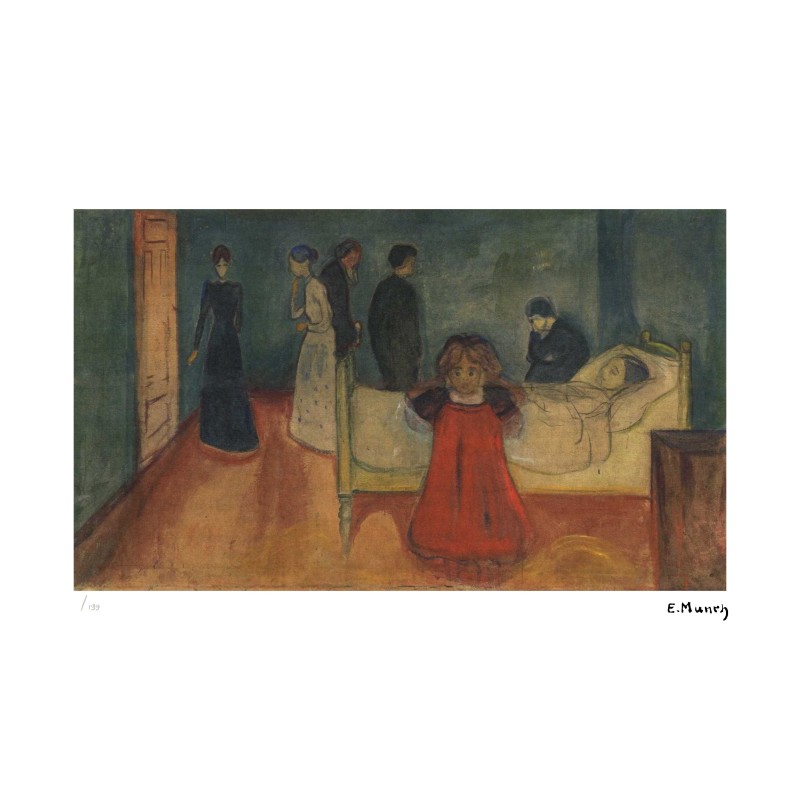 Edvard Munch Lithograph Offset 199 Ex. Numbered 29.7 x 42 cm Signature Certificate