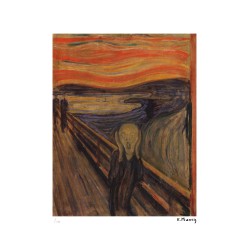 Edvard Munch Lithograph Offset 199 Ex. Numbered 29.7 x 42 cm Signature Certificate