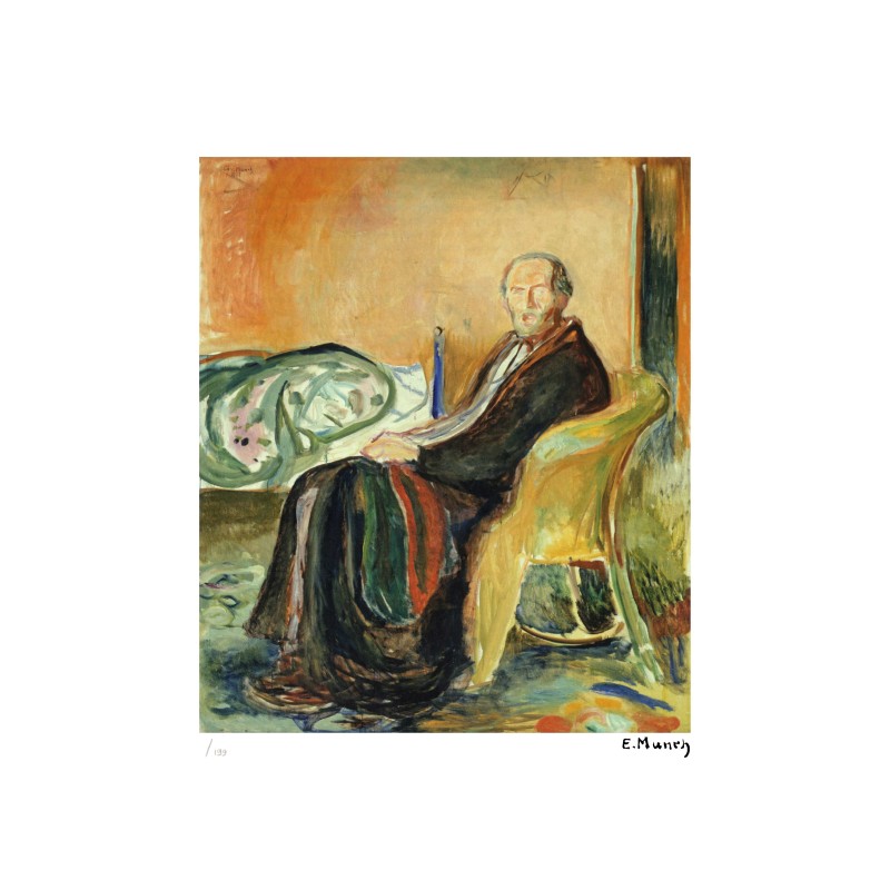 Edvard Munch Lithograph Offset 199 Ex. Numbered 29.7 x 42 cm Signature Certificate