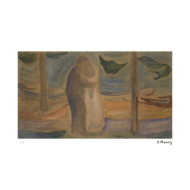 Edvard Munch Lithograph Offset 199 Ex. Numbered 29.7 x 42 cm Signature Certificate