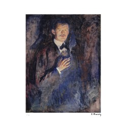 Edvard Munch Lithograph Offset 199 Ex. Numbered 29.7 x 42 cm Signature Certificate