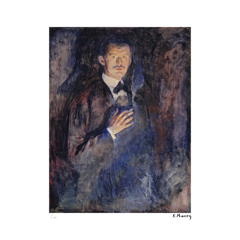 Edvard Munch Lithograph Offset 199 Ex. Numbered 29.7 x 42 cm Signature Certificate