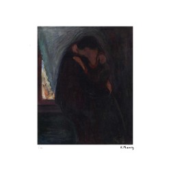 Edvard Munch Lithograph Offset 199 Ex. Numbered 29.7 x 42 cm Signature Certificate