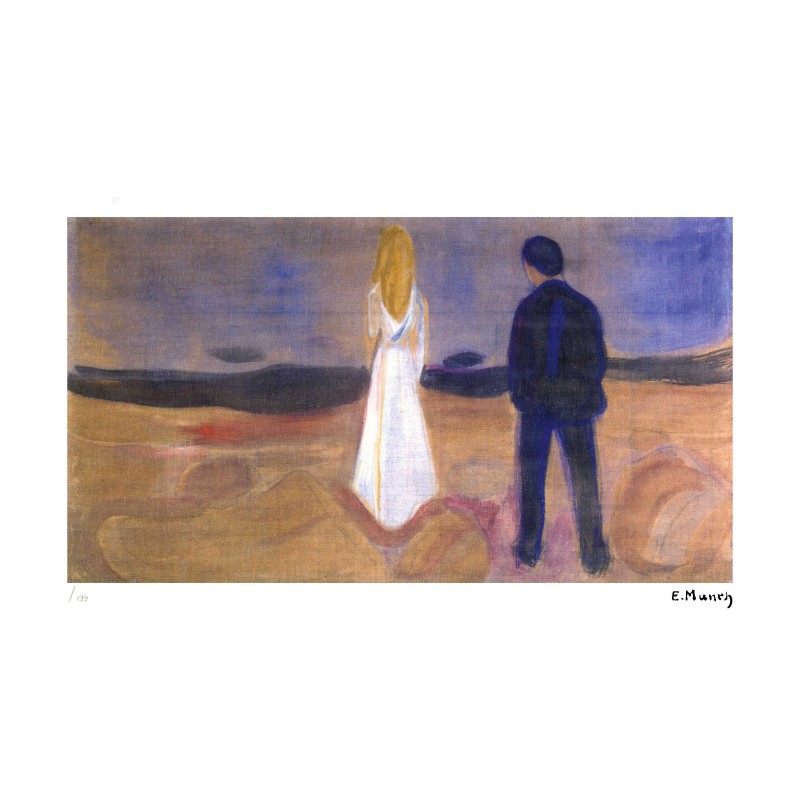 Edvard Munch Lithograph Offset 199 Ex. Numbered 29.7 x 42 cm Signature Certificate