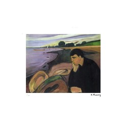 Edvard Munch Lithograph Offset 199 Ex. Numbered 29.7 x 42 cm Signature Certificate