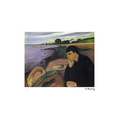 Edvard Munch Lithograph Offset 199 Ex. Numbered 29.7 x 42 cm Signature Certificate