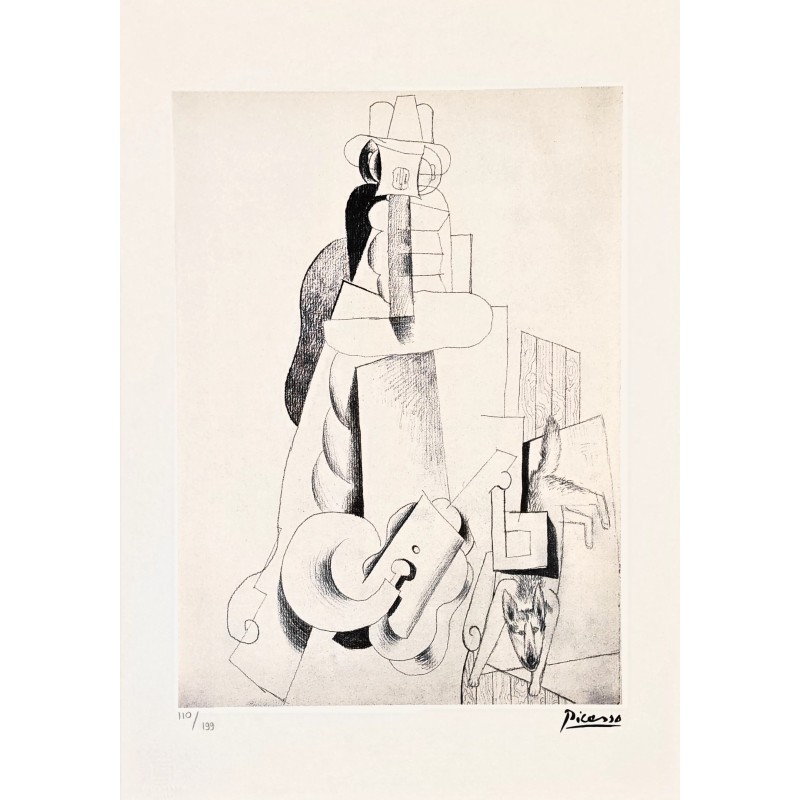 Pablo Picasso Lithograph Offset 199 Ex. Numbered 29.7 x 42 cm Signature Certificate