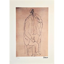 Pablo Picasso Lithograph Offset 199 Ex. Numbered 29.7 x 42 cm Signature Certificate