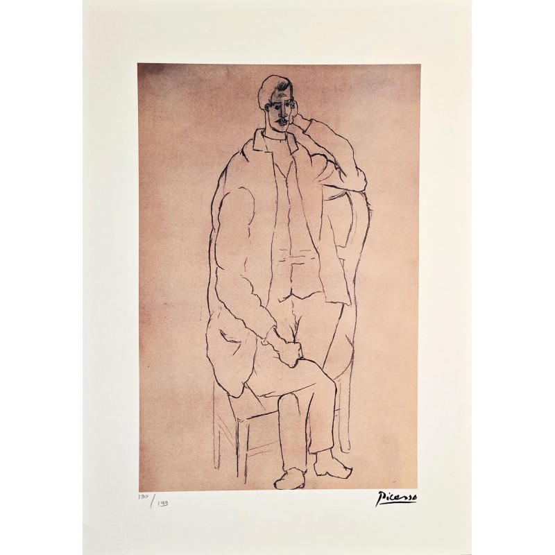 Pablo Picasso Lithograph Offset 199 Ex. Numbered 29.7 x 42 cm Signature Certificate