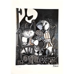 Pablo Picasso Lithograph Offset 199 Ex. Numbered 29.7 x 42 cm Signature Certificate