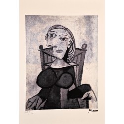 Pablo Picasso Lithograph Offset 199 Ex. Numbered 29.7 x 42 cm Signature Certificate