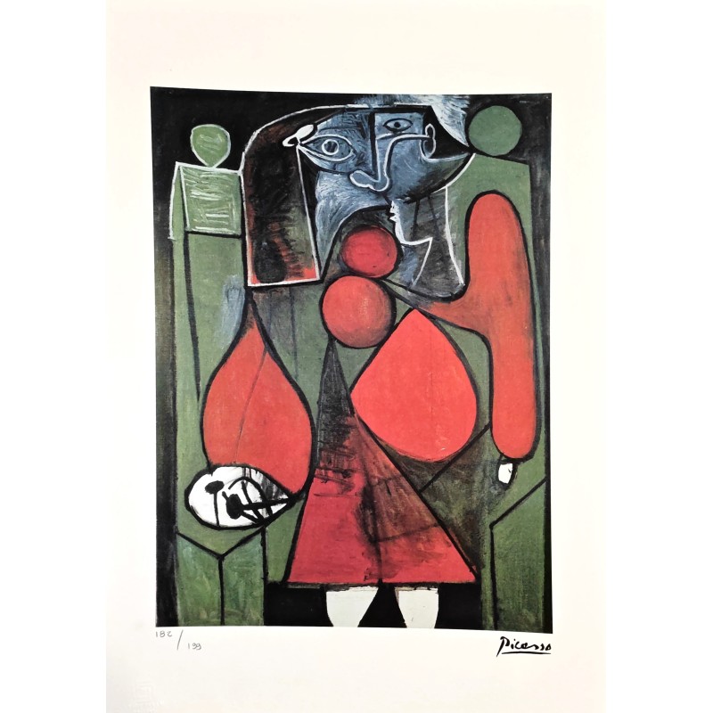 Pablo Picasso Lithograph Offset 199 Ex. Numbered 29.7 x 42 cm Signature Certificate